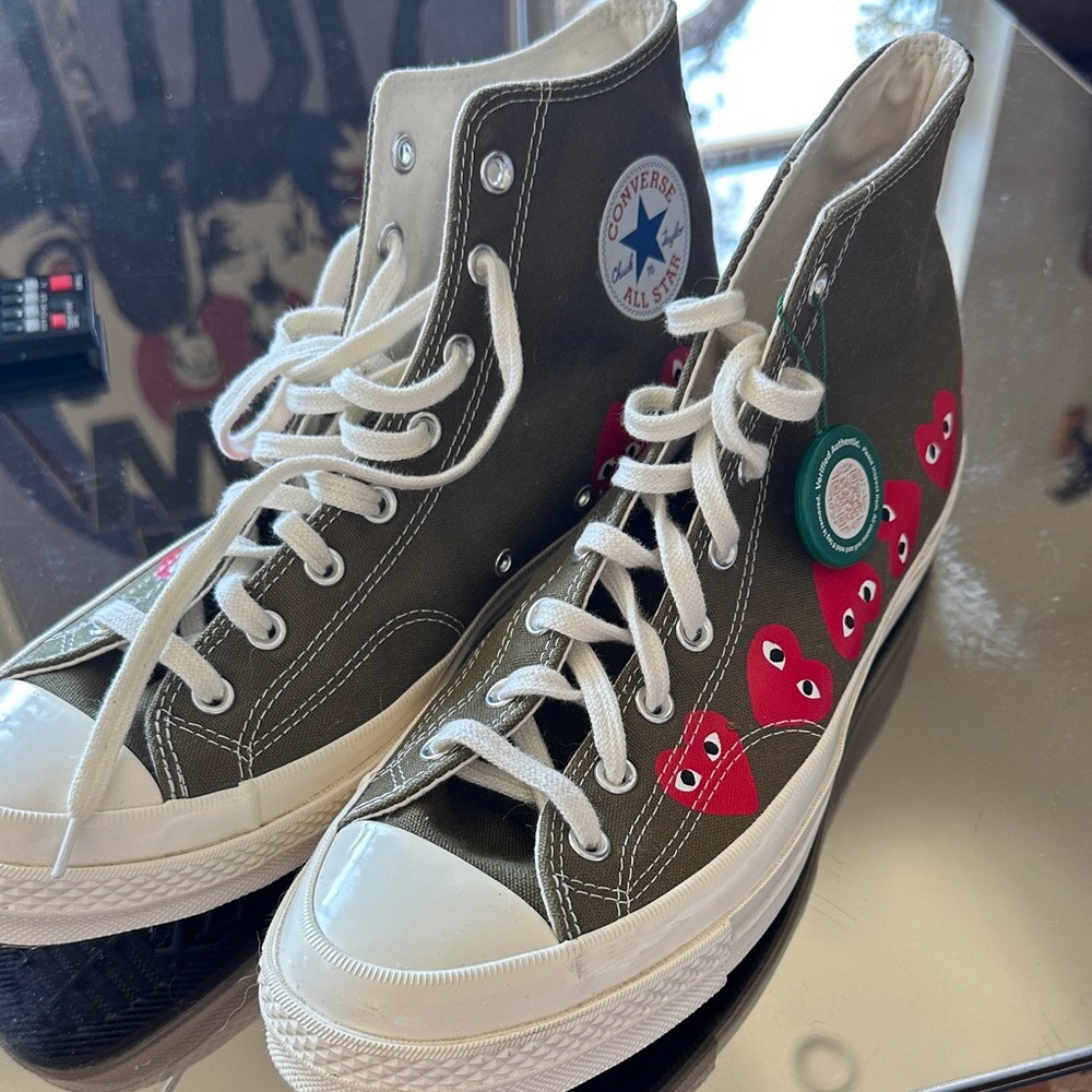 Comme des Garcons Converse green High-Tops